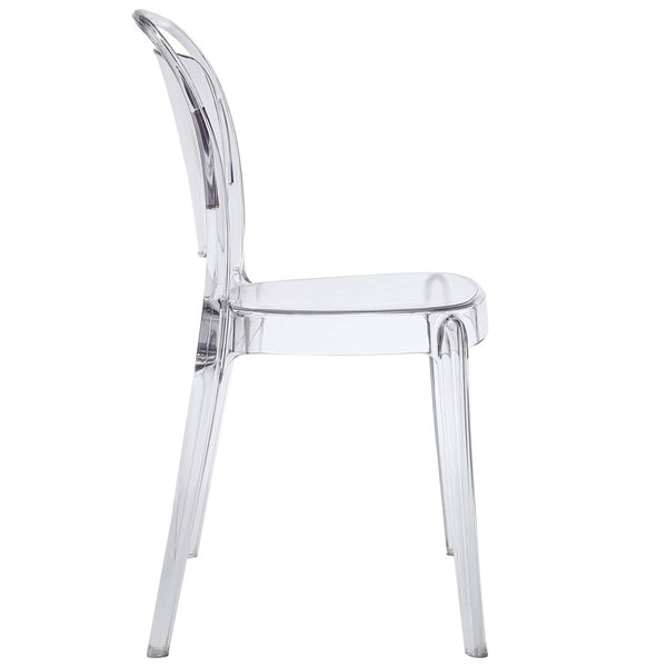 Modway Furniture Entreat Dining Side Chair - Modern Clear Polycarbonate Design for Stylish and Comfortable Dining EEI-1070-CLR