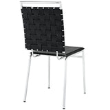 Modway Furniture Fuse Dining Side Chair Black 21 x 17.5 x 36.5