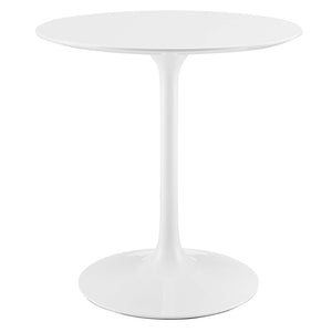 Modway Furniture Lippa 28" Round Wood Dining Table - Mid-Century Modern Design for Small Spaces & Cozy Dining EEI-1115-WHI