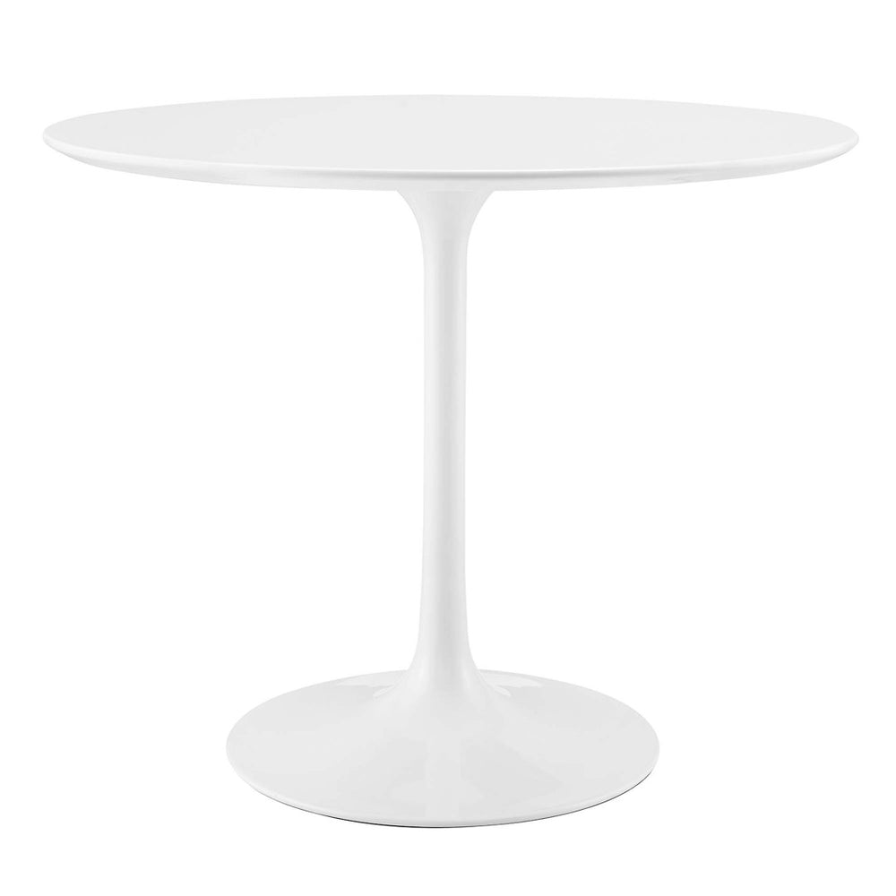 Modway Furniture Lippa 36" Round Wood Dining Table - Modern Mid-Century Style for Small Spaces & Easy Cleaning EEI-1116-WHI