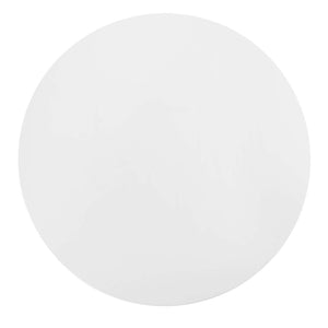 Modway Furniture Lippa 54" Round Wood Dining Table - Modern Pedestal Design, High-Gloss Finish & Easy Care Features EEI-1119-WHI