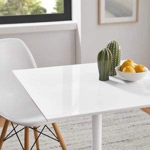Modway Furniture Lippa 28" Square Wood Dining Table - Modern Mid-Century Style, Perfect for Small Spaces & Nooks EEI-1123-WHI