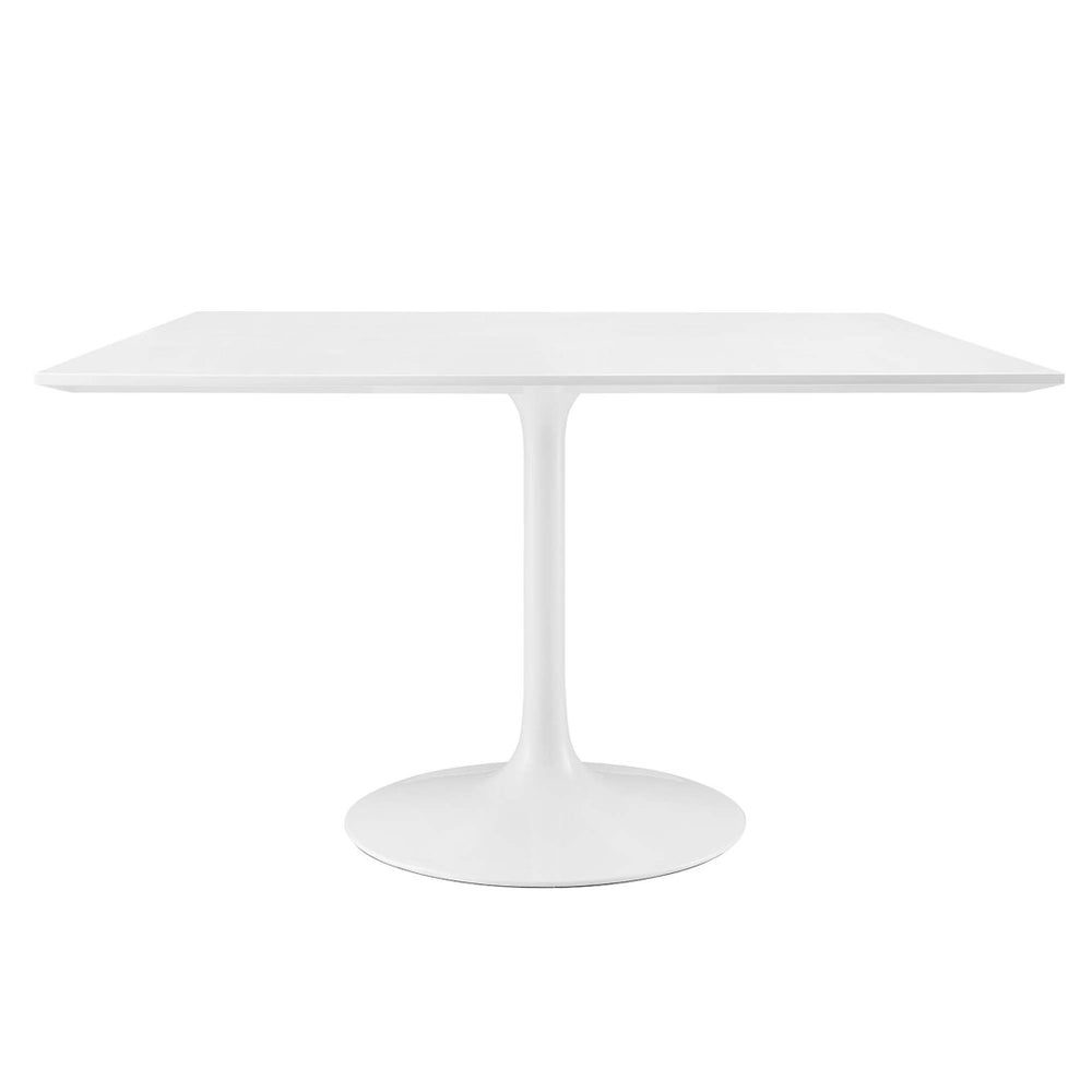 Modway Furniture Lippa 48" Square Wood Dining Table - Modern Mid-Century Design, Seats 4, High-Gloss Finish, Durable EEI-1125-WHI