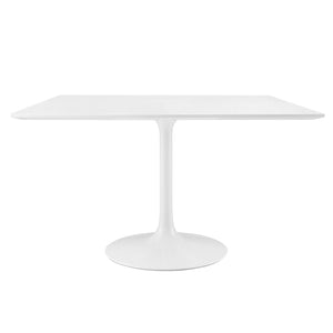 Modway Furniture Lippa 48" Square Wood Dining Table - Modern Mid-Century Design, Seats 4, High-Gloss Finish, Durable EEI-1125-WHI