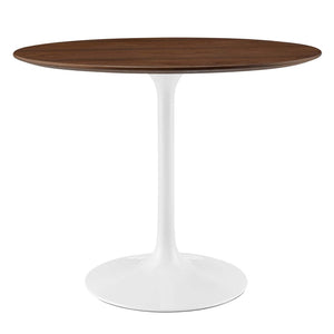 Modway Furniture Lippa 36" Round Wood Dining Table - Mid-Century Walnut Design for Compact Spaces & Modern Style EEI-1136-WAL