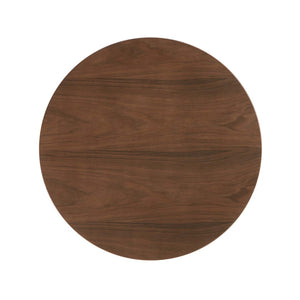 Modway Furniture Lippa 36" Round Wood Dining Table - Mid-Century Walnut Design for Compact Spaces & Modern Style EEI-1136-WAL