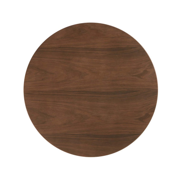 Modway Furniture Lippa 36" Round Wood Dining Table - Mid-Century Walnut Design for Compact Spaces & Modern Style EEI-1136-WAL
