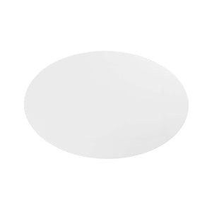 Modway Furniture Lippa 42" Oval Coffee Table - Mid-Century Modern Design with Tapered Metal Base & High-Gloss Finish EEI-1139-WHI