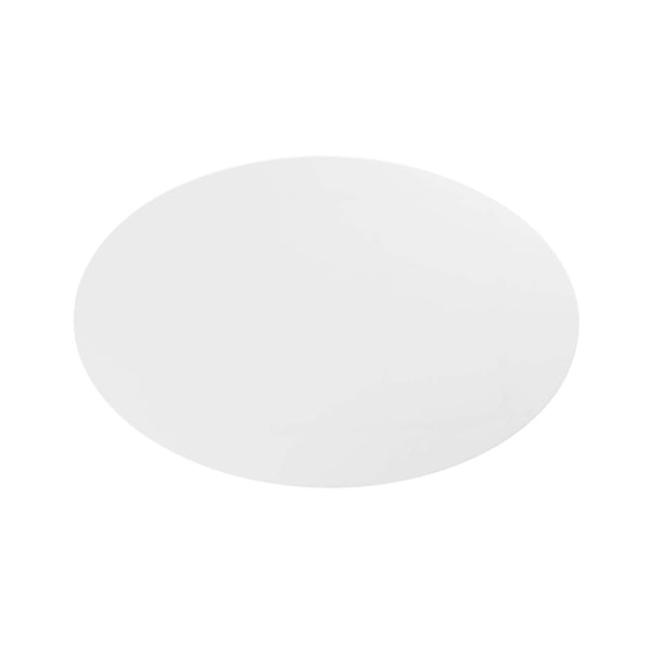 Modway Furniture Lippa 42" Oval Coffee Table - Mid-Century Modern Design with Tapered Metal Base & High-Gloss Finish EEI-1139-WHI