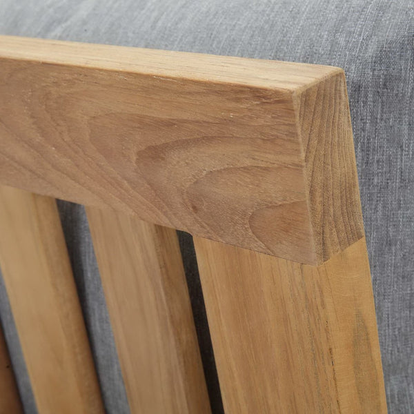 Modway Furniture Marina Outdoor Patio Teak Left-Facing Sofa - Premium Comfort, Stylish Design for Ultimate Relaxation Natural Gray EEI-1148-NAT-GRY-SET