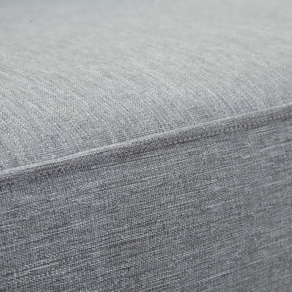 Modway Furniture Marina Outdoor Patio Teak Left-Facing Sofa - Premium Comfort, Stylish Design for Ultimate Relaxation Natural Gray EEI-1148-NAT-GRY-SET