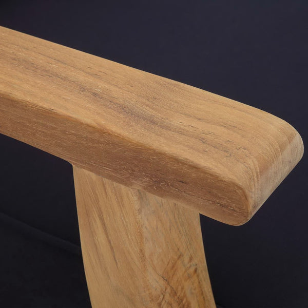 Modway Furniture Marina Outdoor Patio Teak Left-Facing Sofa - Premium Comfort, Stylish Design for Ultimate Relaxation Natural Navy EEI-1148-NAT-NAV-SET