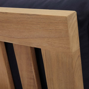 Modway Furniture Marina Outdoor Teak Right-Facing Sofa by Modway - Durable Comfort for Elegant Patio Relaxation Natural Navy EEI-1149-NAT-NAV-SET