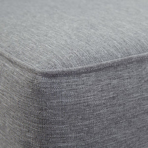 Modway Furniture Marina Armless Outdoor Teak Sofa - Modern Modular Seating for Stylish, Low-Maintenance Patios Natural Gray EEI-1150-NAT-GRY-SET