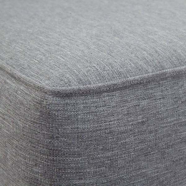 Modway Furniture Marina Armless Outdoor Teak Sofa - Modern Modular Seating for Stylish, Low-Maintenance Patios Natural Gray EEI-1150-NAT-GRY-SET