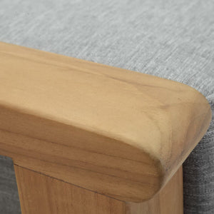 Modway Furniture Marina Outdoor Patio Teak Ottoman - Versatile Seating Solution for Ultimate Comfort and Style Natural Gray EEI-1152-NAT-GRY-SET