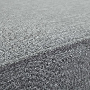 Modway Furniture Marina Outdoor Patio Teak Ottoman - Versatile Seating Solution for Ultimate Comfort and Style Natural Gray EEI-1152-NAT-GRY-SET