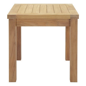 Modway Furniture Marina Outdoor Teak Side Table – Stylish, Durable, and Weather-Resistant for Patios & Poolsides EEI-1155-NAT
