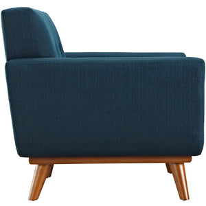 Modway Furniture Engage Upholstered Fabric Armchair - Modern Comfort with Tufted Detail for Stylish Living Spaces Azure EEI-1178-AZU