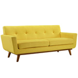 Modway Furniture Engage Upholstered Fabric Loveseat Sunny 33 x 78 x 32.5