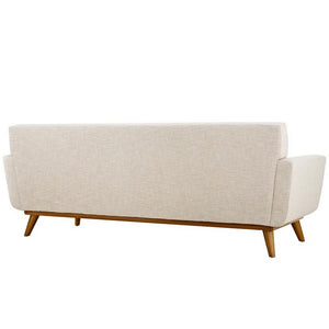 Modway Furniture Engage Upholstered Fabric Sofa – Modern Comfort with Plush Cushions and Elegant Tufting for Living Spaces Beige EEI-1180-BEI