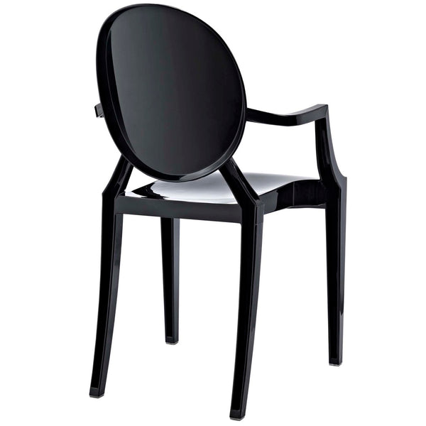 Modway Furniture Casper Dining Armchair by Modway - Stylish and Durable Seating for Modern Homes and Outdoor Spaces Black EEI-121-BLK