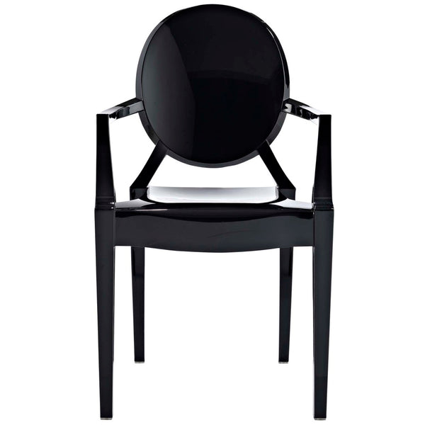 Modway Furniture Casper Dining Armchair by Modway - Stylish and Durable Seating for Modern Homes and Outdoor Spaces Black EEI-121-BLK
