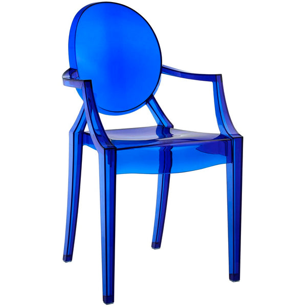 Modway Furniture Casper Dining Armchair by Modway - Stylish and Durable Seating for Modern Homes and Outdoor Spaces Blue EEI-121-BLU