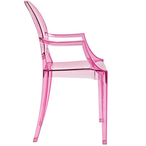 Modway Furniture Casper Dining Armchair by Modway - Stylish and Durable Seating for Modern Homes and Outdoor Spaces Pink EEI-121-PNK