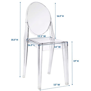 Modway Furniture Casper Dining Side Chair by Modway - Elevate Your Space with Modern Elegance and Comfort Design Clear EEI-122-CLR