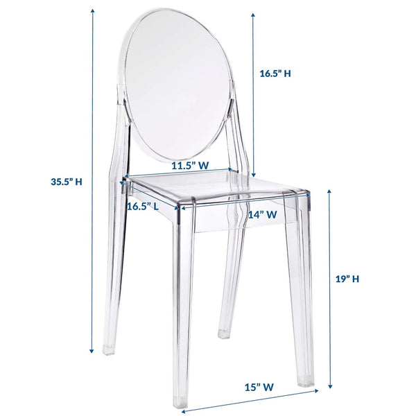 Modway Furniture Casper Dining Side Chair by Modway - Elevate Your Space with Modern Elegance and Comfort Design Clear EEI-122-CLR