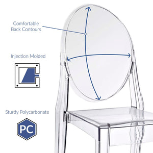 Modway Furniture Casper Dining Side Chair by Modway - Elevate Your Space with Modern Elegance and Comfort Design Clear EEI-122-CLR