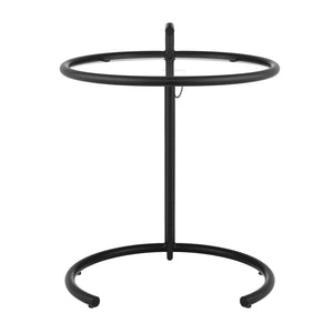 Modway Furniture Eileen Gray Modern C-Shaped Side Table with Adjustable Height and Tempered Glass Top for Versatile Use Black EEI-125-BLK