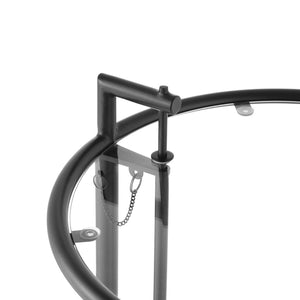 Modway Furniture Eileen Gray Modern C-Shaped Side Table with Adjustable Height and Tempered Glass Top for Versatile Use Black EEI-125-BLK