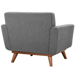 Modway Furniture Engage Wood Armchair Set of 2 - Mid-Century Modern Comfort for Relaxation and Entertaining Expectation Gray EEI-1284-GRY