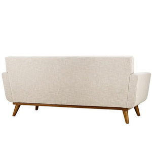 Modway Furniture Engage Loveseat and Sofa Set of 2 - Timeless Mid-Century Design with Plush Comfort & Style Beige EEI-1348-BEI
