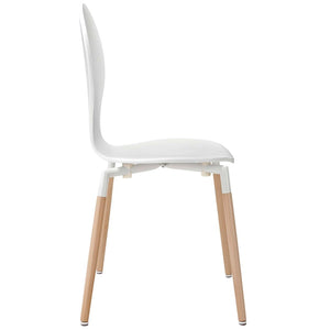 Modway Furniture Path Dining Chair Set of 2 - Modern White Chairs for Comfortable Dining, Easy Care, and Style EEI-1368-WHI