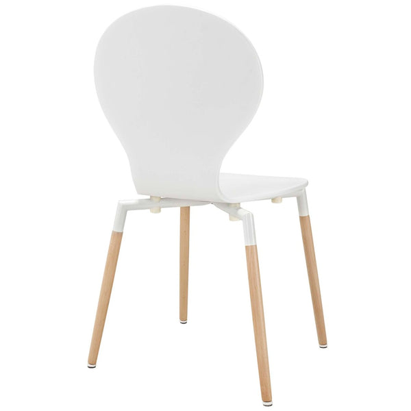 Modway Furniture Path Dining Chair Set of 2 - Modern White Chairs for Comfortable Dining, Easy Care, and Style EEI-1368-WHI