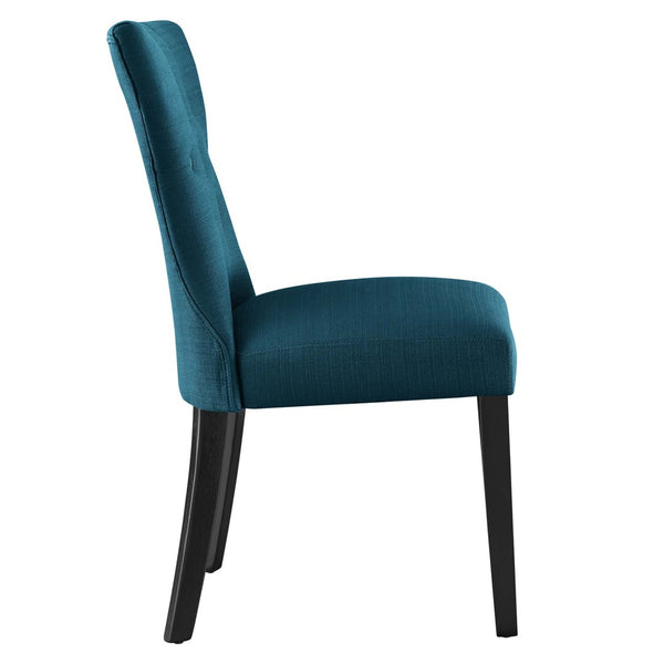 Modway Furniture Silhouette Dining Side Chair by Modway - Elegant Hourglass Design with Plush Cushion for Comfort Azure EEI-1380-AZU