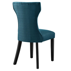 Modway Furniture Silhouette Dining Side Chair by Modway - Elegant Hourglass Design with Plush Cushion for Comfort Azure EEI-1380-AZU