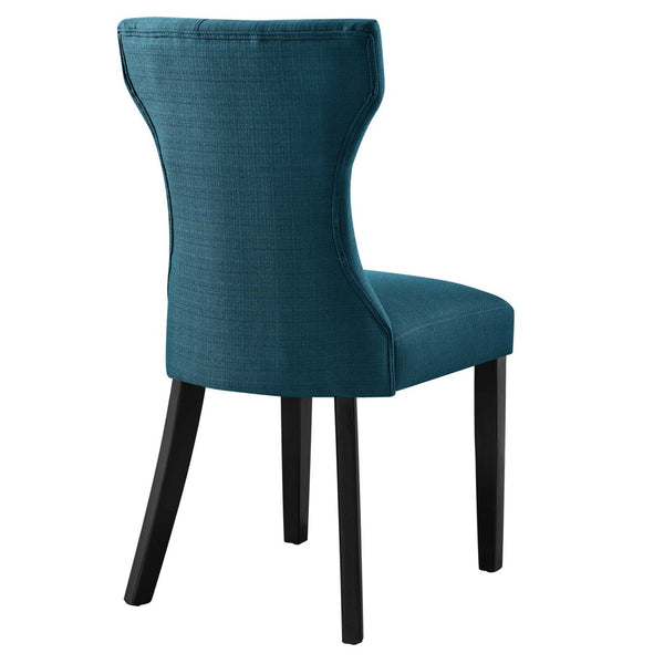 Modway Furniture Silhouette Dining Side Chair by Modway - Elegant Hourglass Design with Plush Cushion for Comfort Azure EEI-1380-AZU