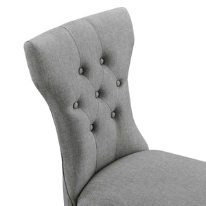 Modway Furniture Silhouette Dining Side Chair by Modway - Elegant Hourglass Design with Plush Cushion for Comfort Light Gray EEI-1380-LGR