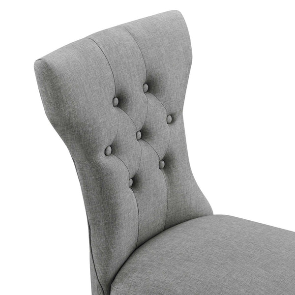 Modway Furniture Silhouette Dining Side Chair by Modway - Elegant Hourglass Design with Plush Cushion for Comfort Light Gray EEI-1380-LGR