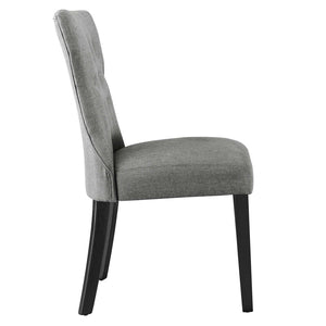 Modway Furniture Silhouette Dining Side Chair by Modway - Elegant Hourglass Design with Plush Cushion for Comfort Light Gray EEI-1380-LGR