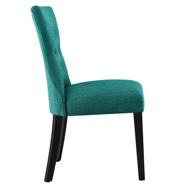 Modway Furniture Silhouette Dining Side Chair by Modway - Elegant Hourglass Design with Plush Cushion for Comfort Teal EEI-1380-TEA