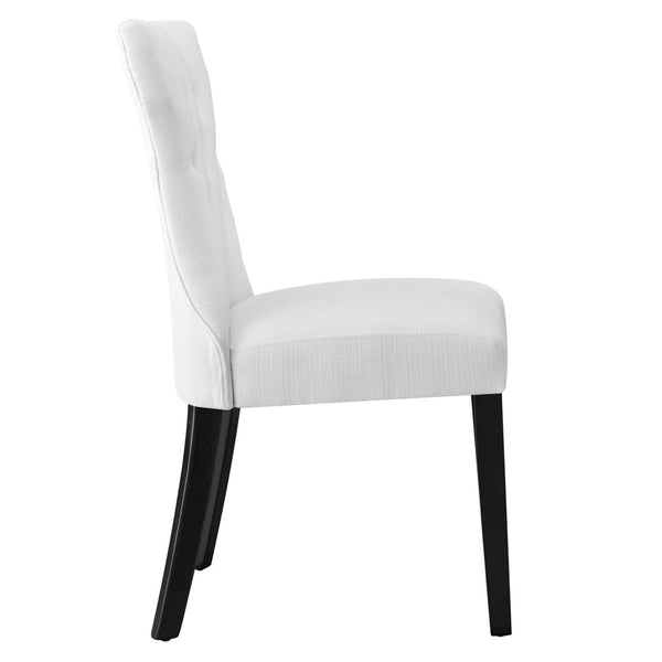 Modway Furniture Silhouette Dining Side Chair by Modway - Elegant Hourglass Design with Plush Cushion for Comfort White EEI-1380-WHI