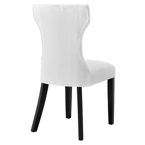Modway Furniture Silhouette Dining Side Chair by Modway - Elegant Hourglass Design with Plush Cushion for Comfort White EEI-1380-WHI