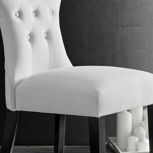 Modway Furniture Silhouette Dining Side Chair by Modway - Elegant Hourglass Design with Plush Cushion for Comfort White EEI-1380-WHI