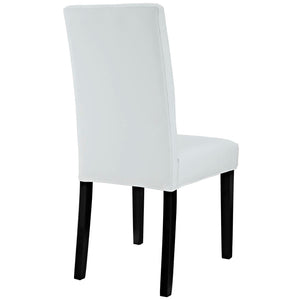 Modway Furniture Confer Dining Side Chair by Modway - Elegant Tufted Faux Leather, Plush Cushioning & Sturdy Legs EEI-1382-WHI