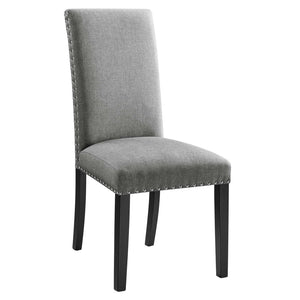 Modway Furniture Parcel Dining Upholstered Fabric Side Chair by Modway - Elegant Comfort for Modern Interiors Light Gray EEI-1384-LGR